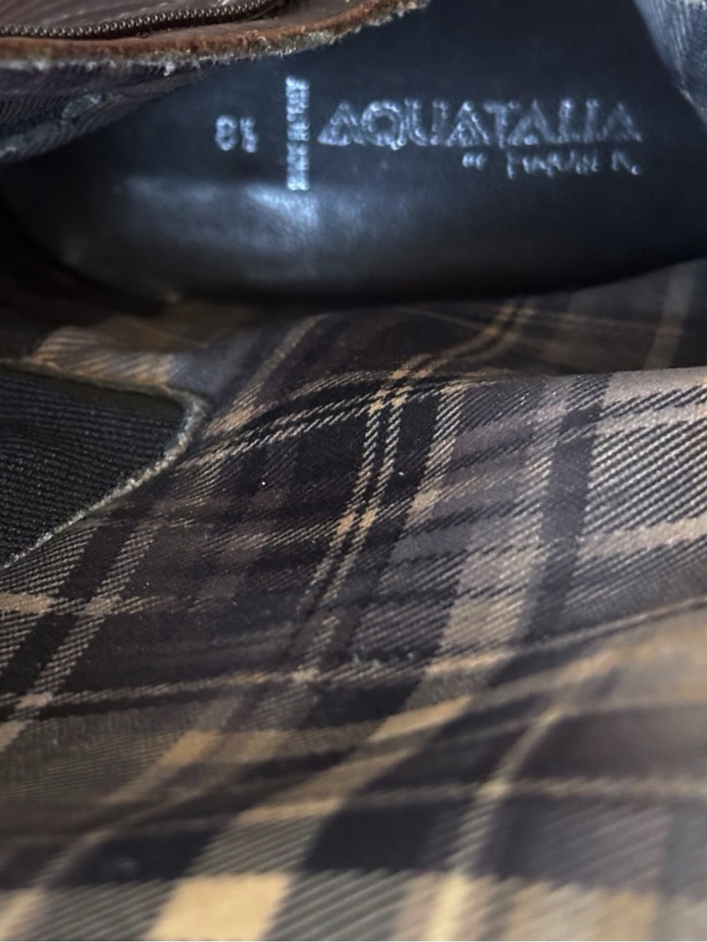 Aquatalia by Marvin K brown leather riding boot knee high made in Italy | 8.5 - Picture 13 of 14